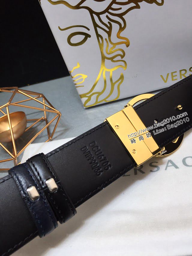 VERSVE男士皮帶 範思哲可逆皮帶 範思哲小牛皮美杜莎V型扣孔腰帶  jjp2212